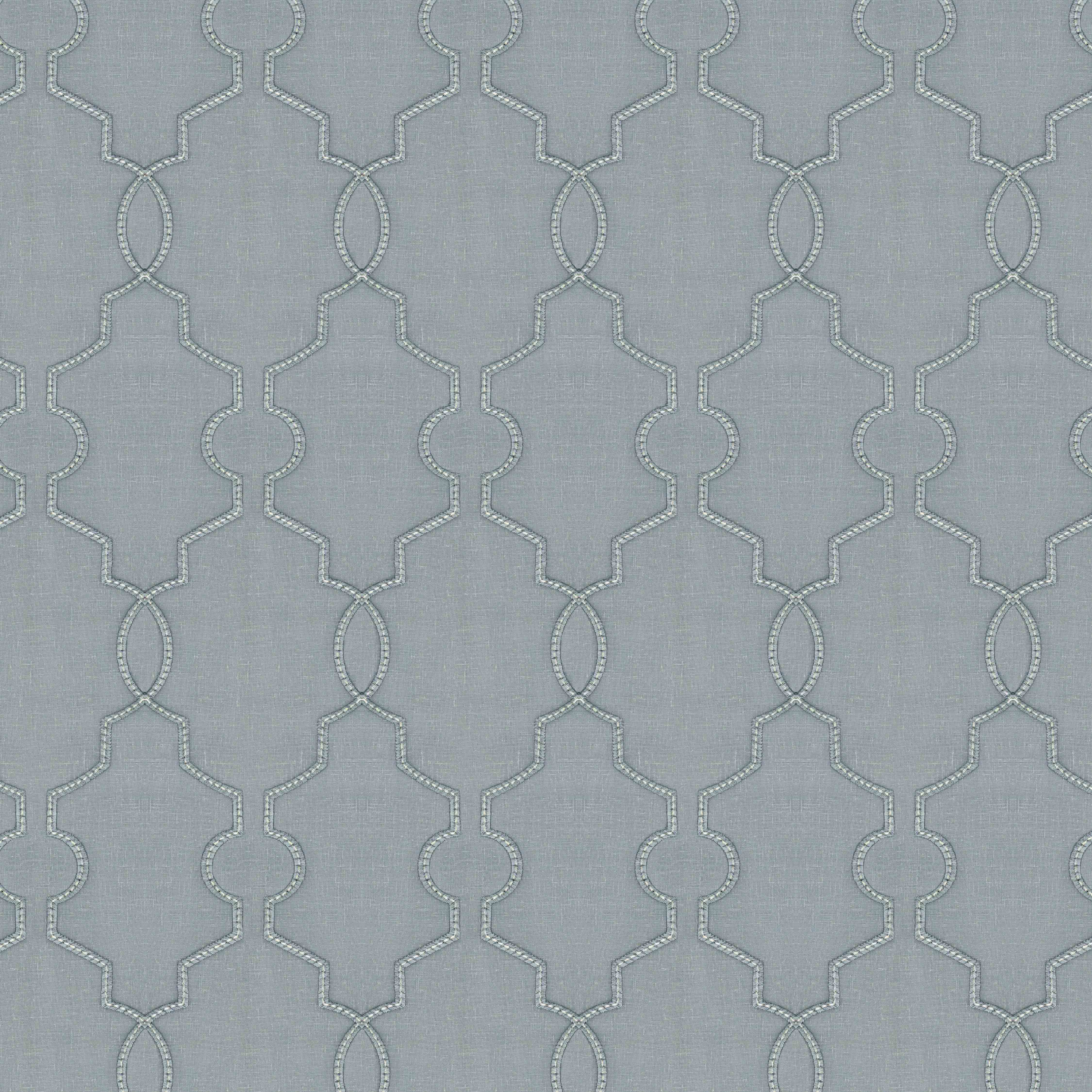 Grille Stoneblue Fabric