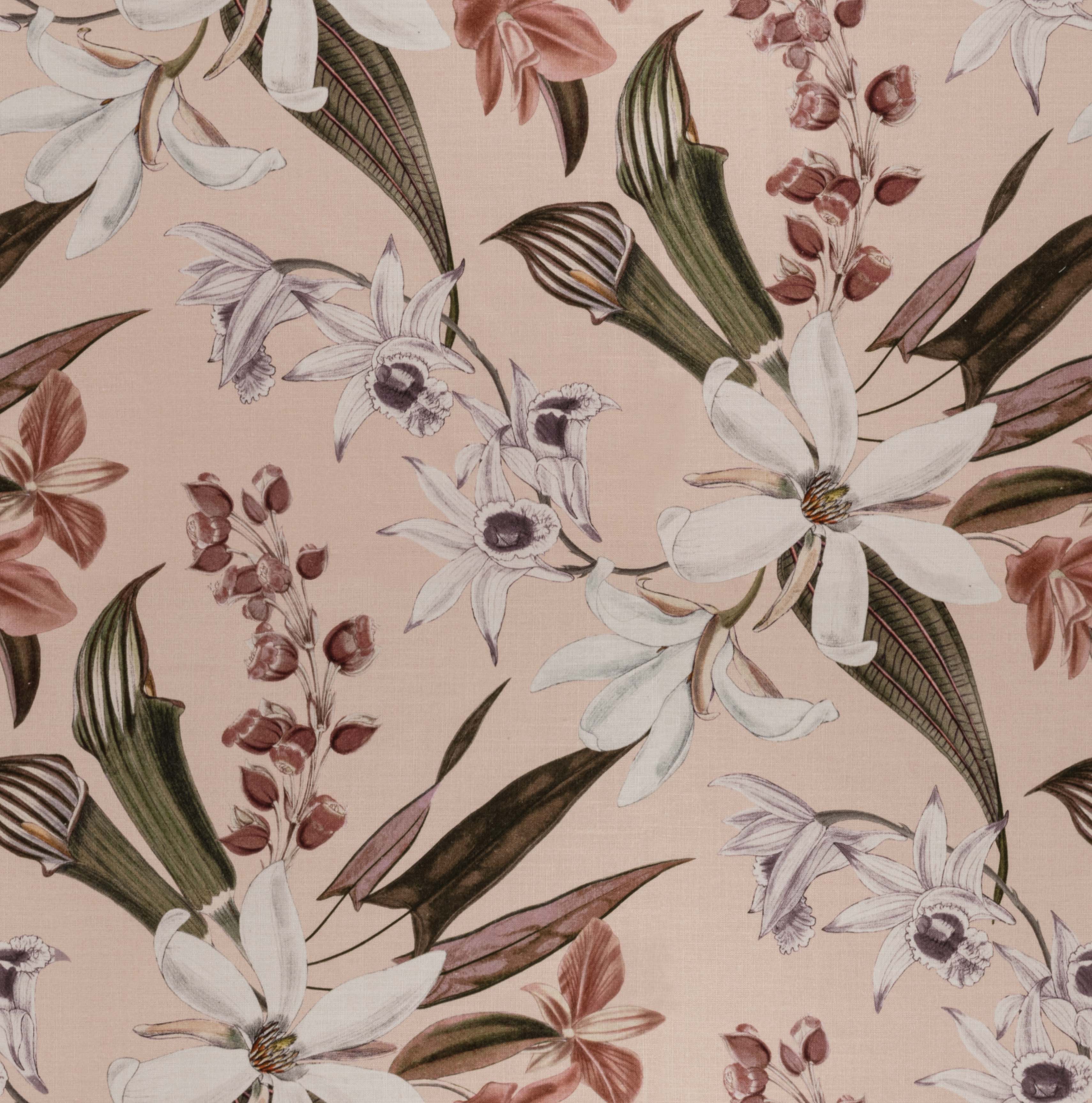 Frangipani Coral Fabric